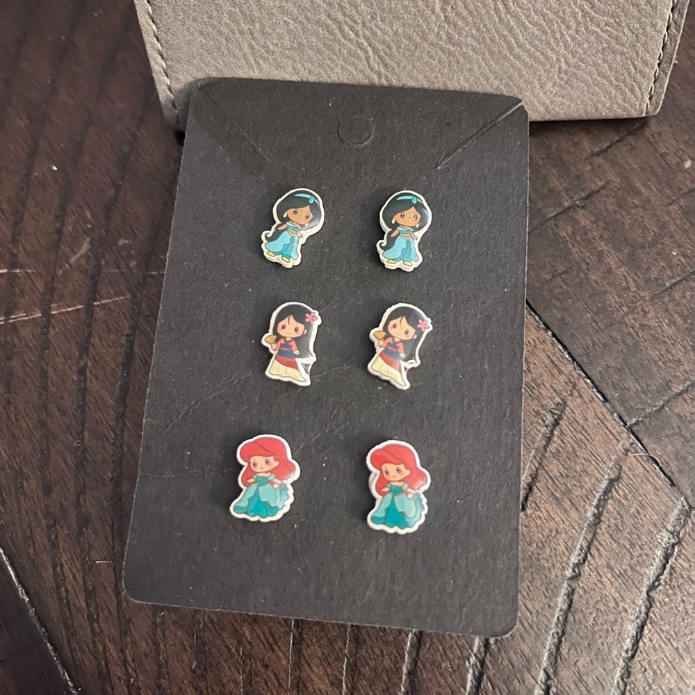 Set of Disney Princess Children Character Earrings